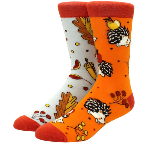 Autumn Themed Odd Paired Socks - Crazy Sock Thursdays