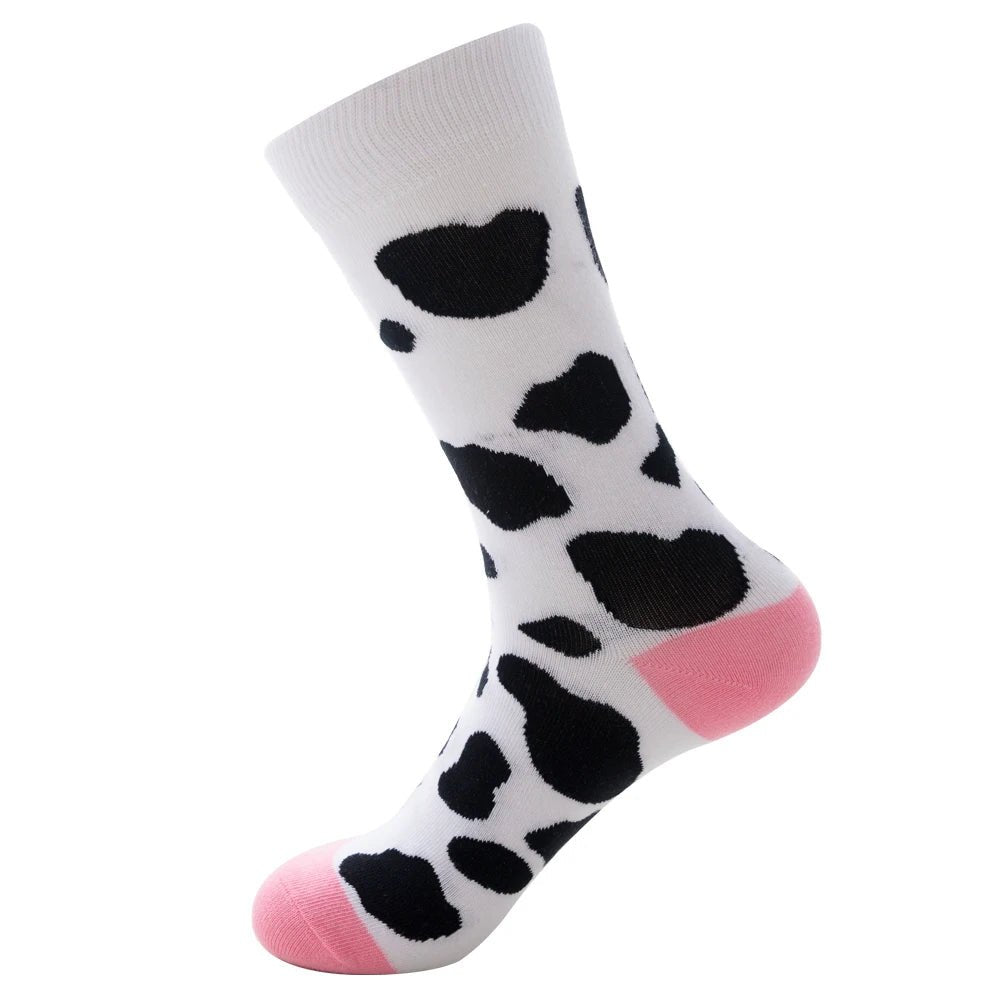 Moo Cow Themed Crazy Socks - Crazy Sock Thursdays