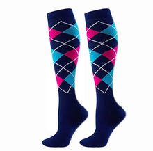 Load image into Gallery viewer, Plaid Pattern High Crazy Socks - Crazy Sock Thursdays
