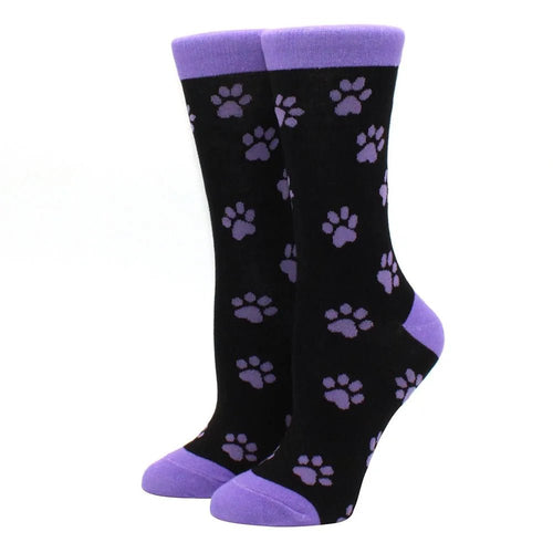 Purple Paws Crazy Socks - Crazy Sock Thursdays