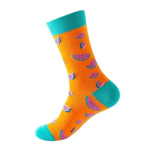 Watermelons Orange Crazy Socks - Crazy Sock Thursdays